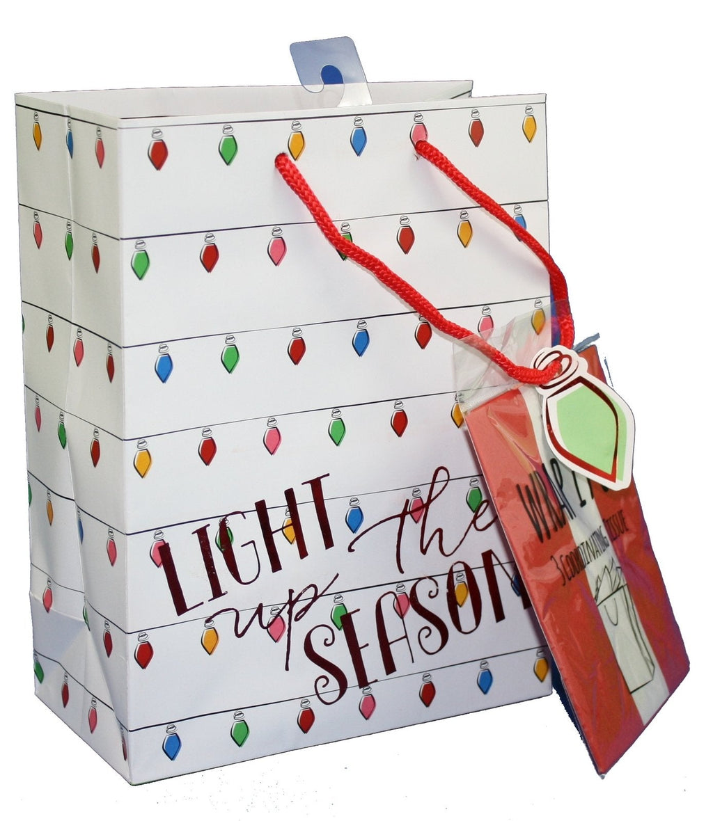 Traditional Gift Bag With Matching Tissue - Holiday Cheer Large