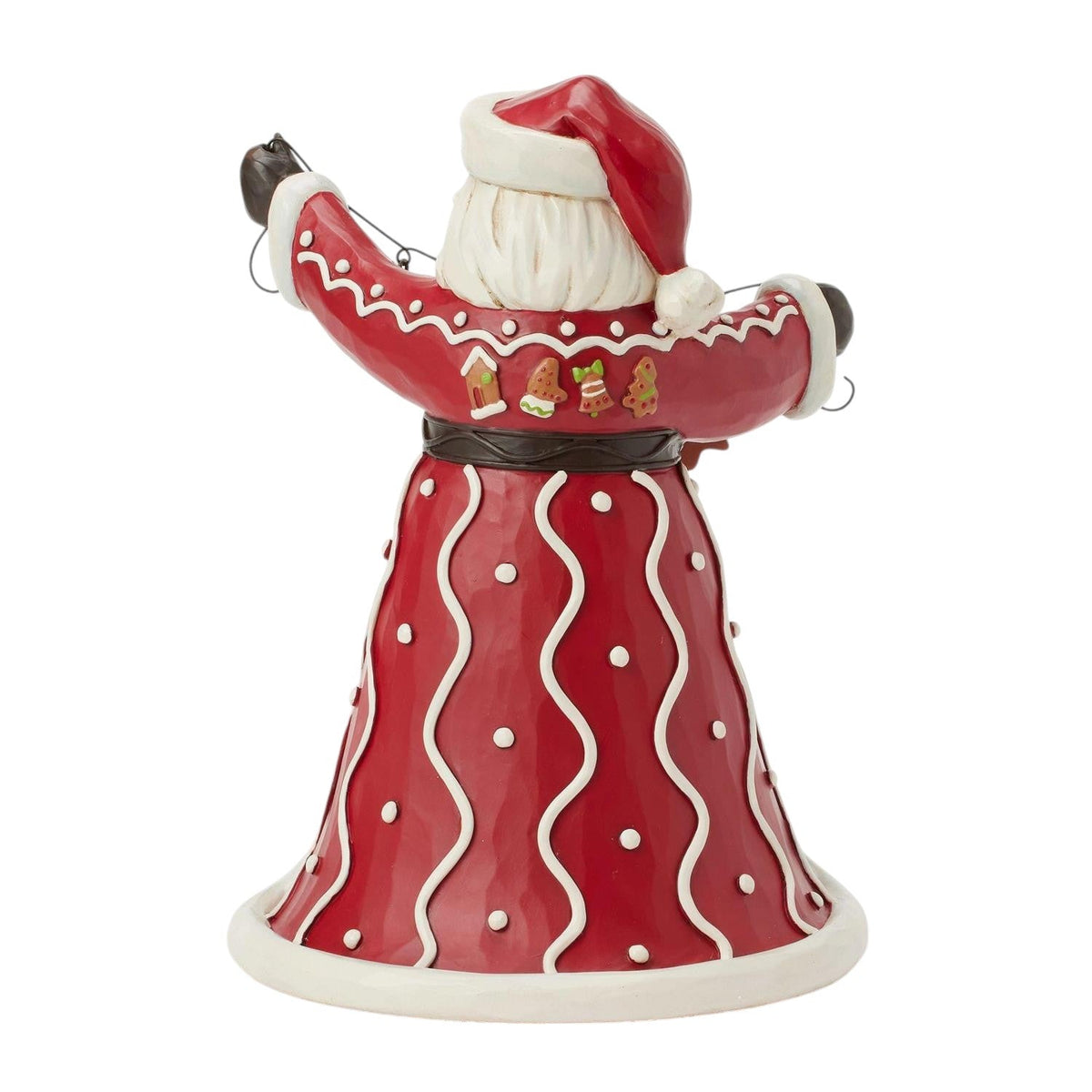 Santa with Gingerbread Garland Figurine