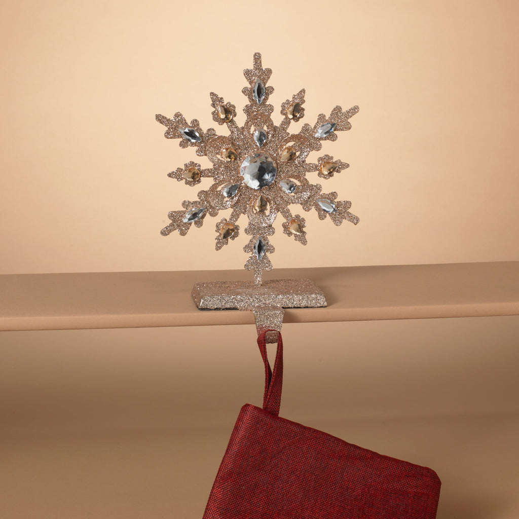 Gold Snowflake Stocking Hanger