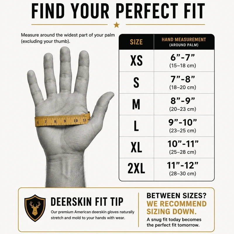 Ventilated Short Wrist Touchscreen Deerskin Gloves