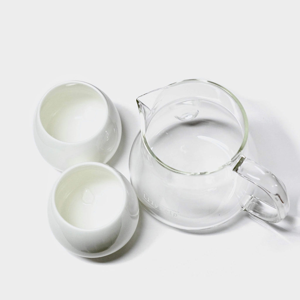 Pour-Over Coffee Server Set, Handmade Glass