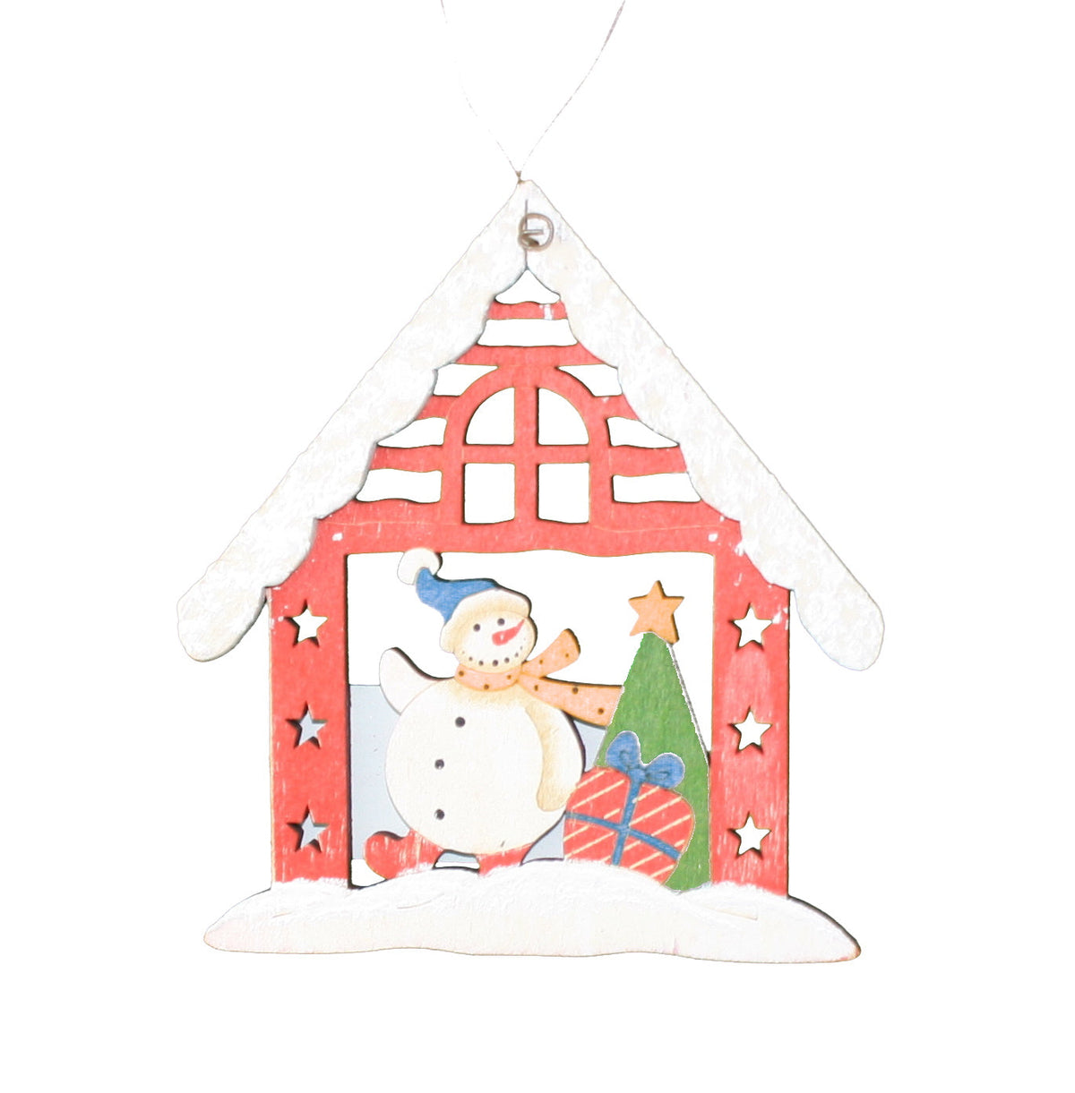 Snowy Cottage Holiday Ornament