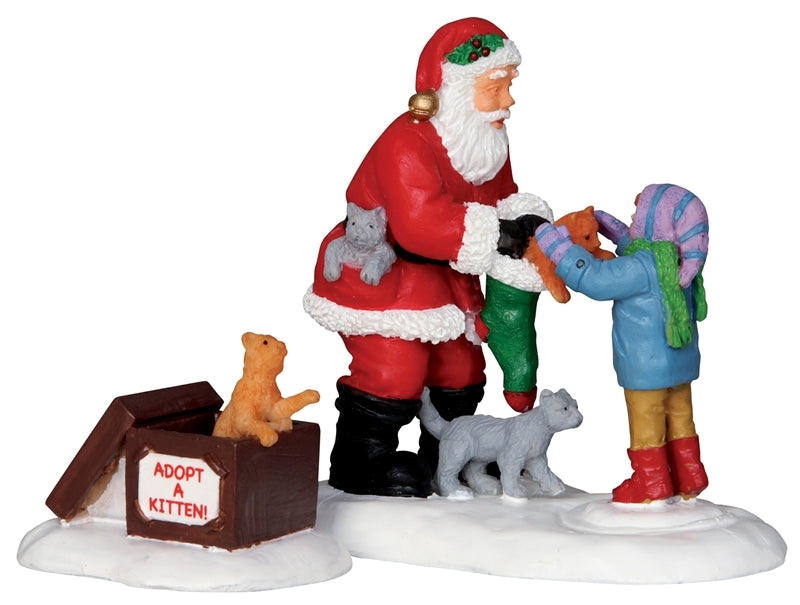 Santa and Kittens - 2 Piece Set