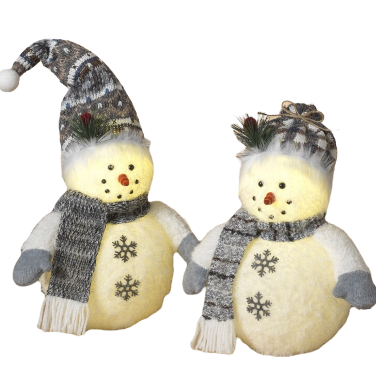 Cozy Lighted Snowman -