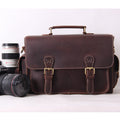Vintage Genuine Leather DSLR Camera Bag SLR Camera Bag Briefcase Leather Camera Bag 6919
