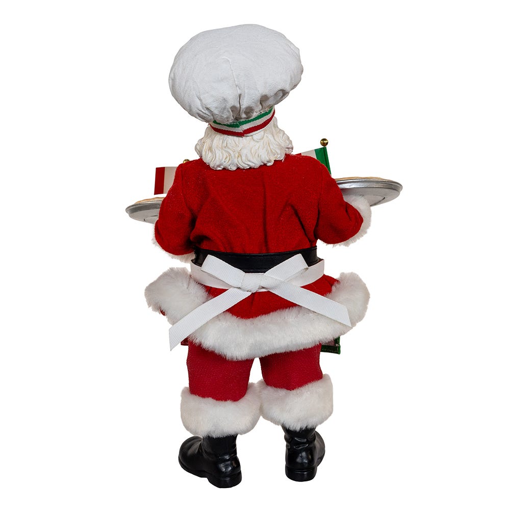 11" Fabriche Chef Santa With Two Pizza's
