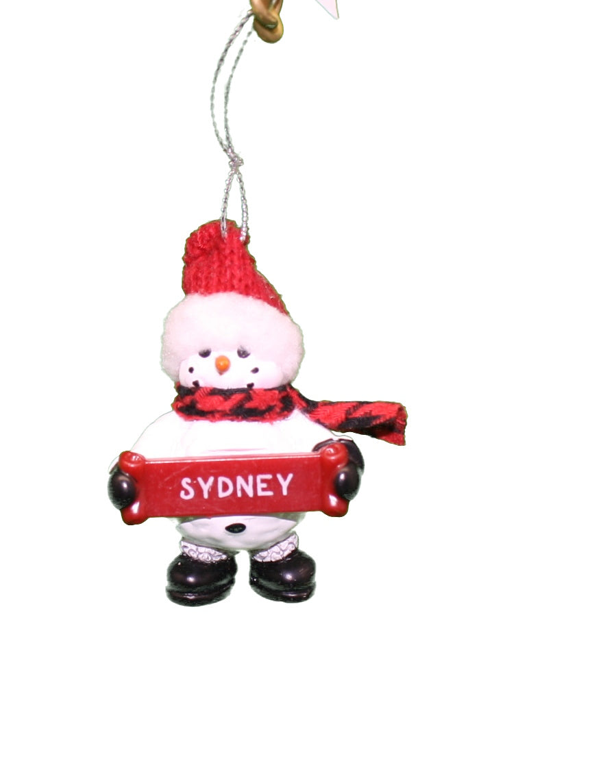 Cozy Snowman Ornament (Letters S - Z) -