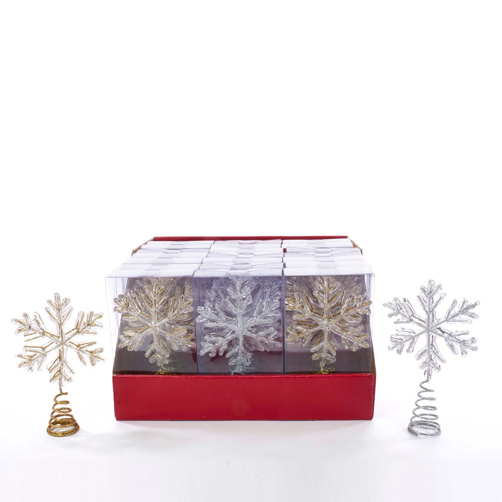 Miniature Snowflake Tree Toppers - Gold