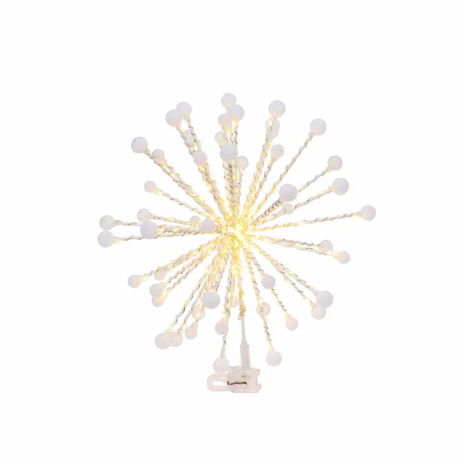 Starburst White Yellow Christmas Tree Topper - 14 Inch