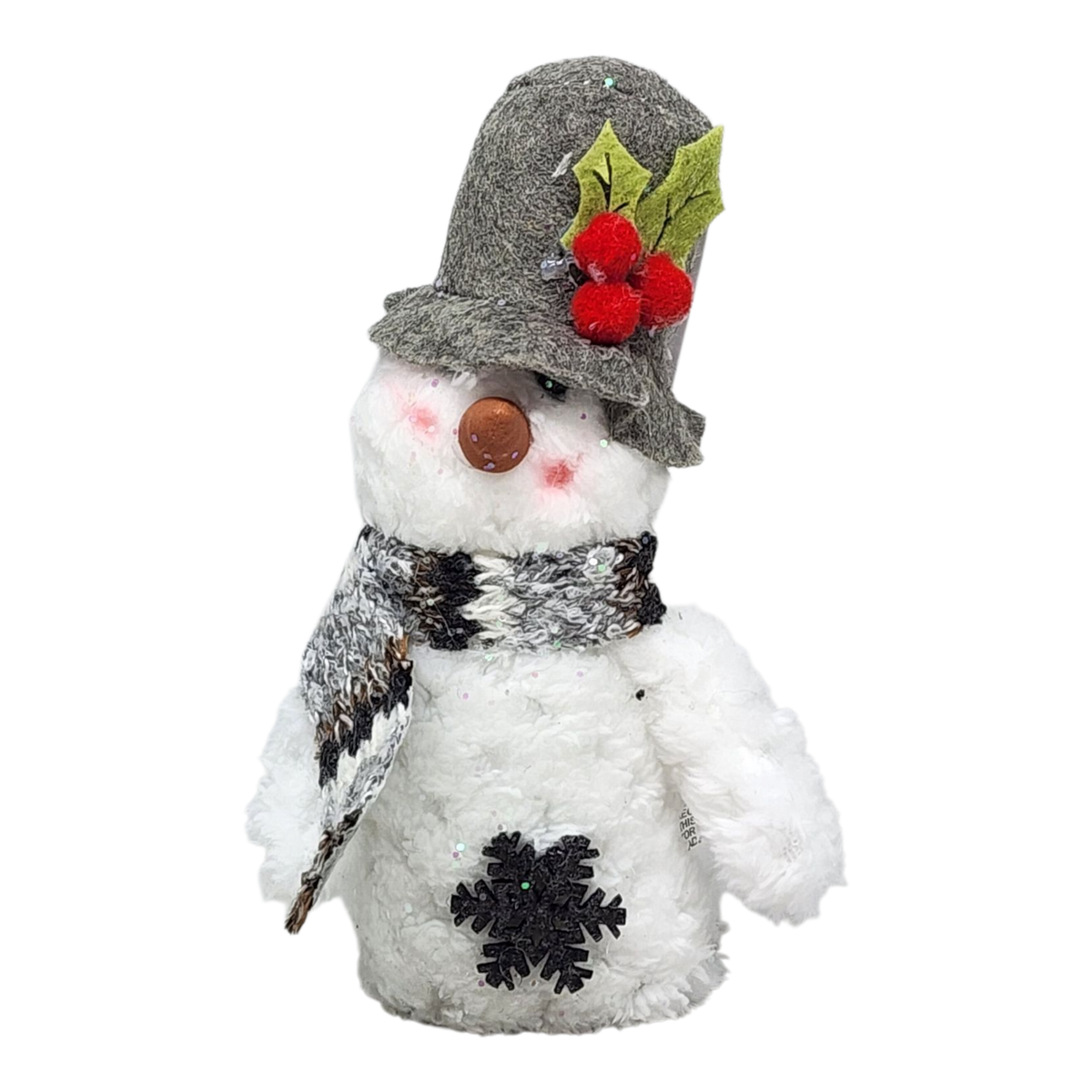 Charming Plush Snowman Ornament -