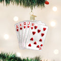 Royal Flush Glass Blown Ornament