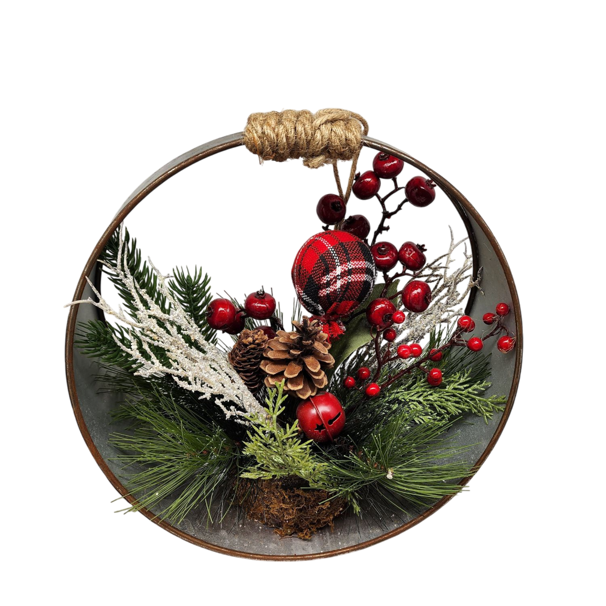Rustic Holiday Charm Wreath