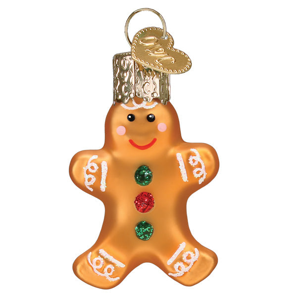 Gumdrop Mini Gingerbread Man Glass Ornament