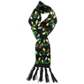 Battery-Operated LED Christmas Knit Scarf - Black