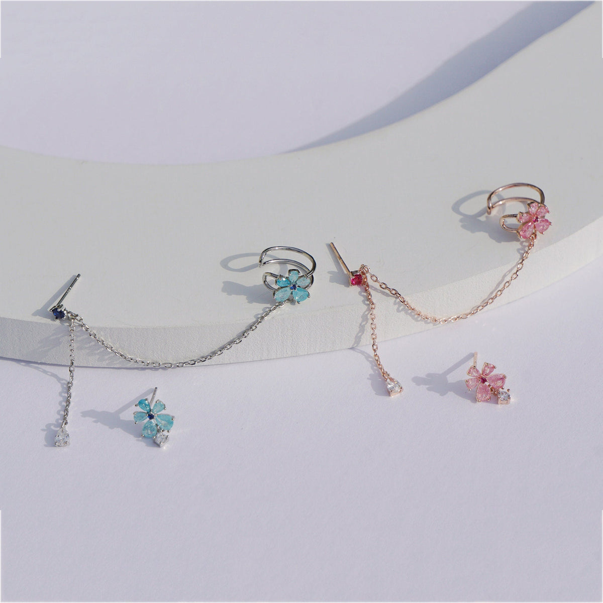 Flower Clip on Earrings