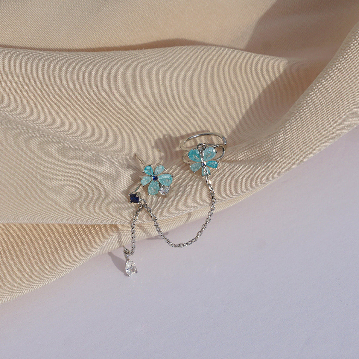 Flower Clip on Earrings