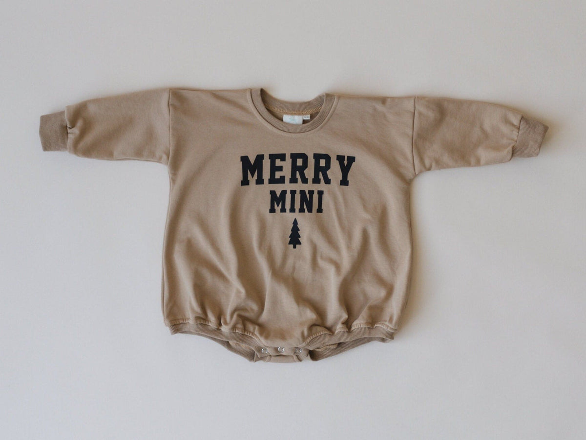Merry Mini Christmas Sweatshirt Romper