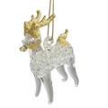 Spunglass Ornament - Gold Reindeer