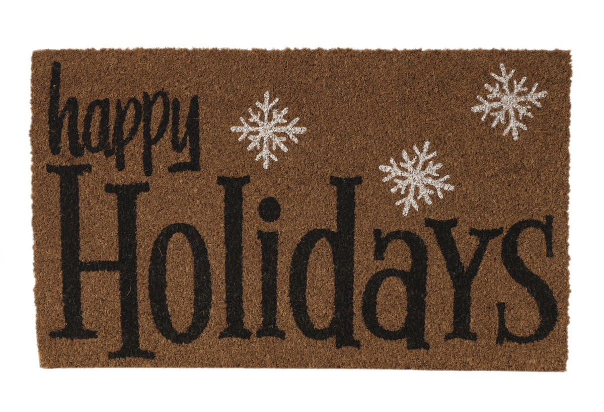 Christmas Coir Doormat - Happy Holidays