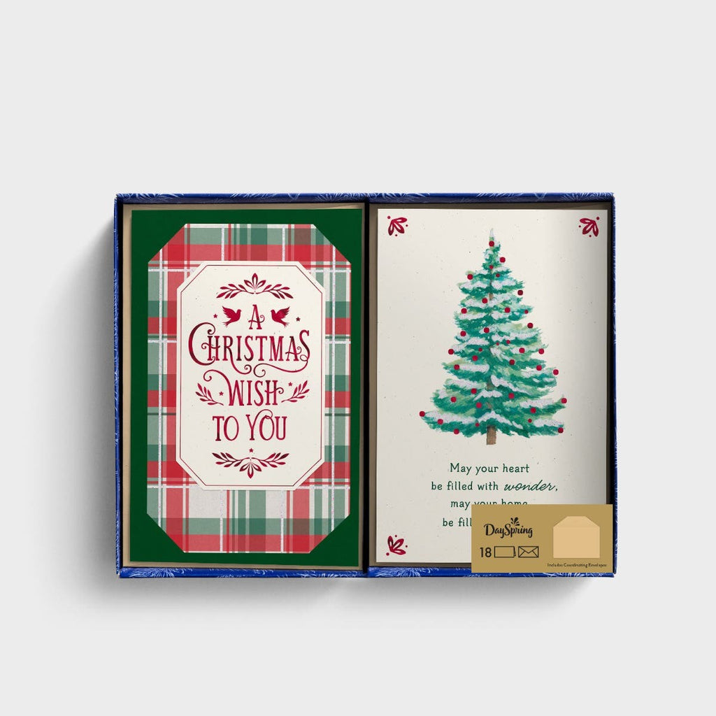 A Christmas Wish - 18 Assorted Christmas Boxed Cards and Envelopes