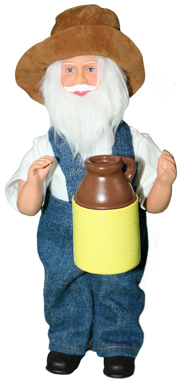 9 inch Moonshine Santa Ornament