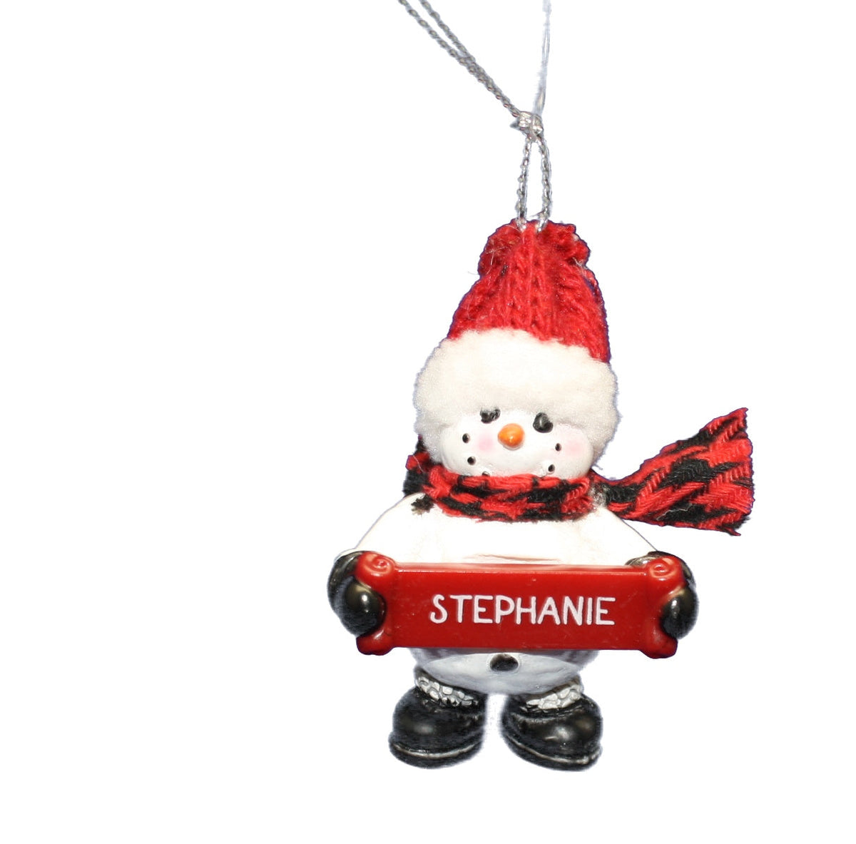 Cozy Snowman Ornament (Letters S - Z) -