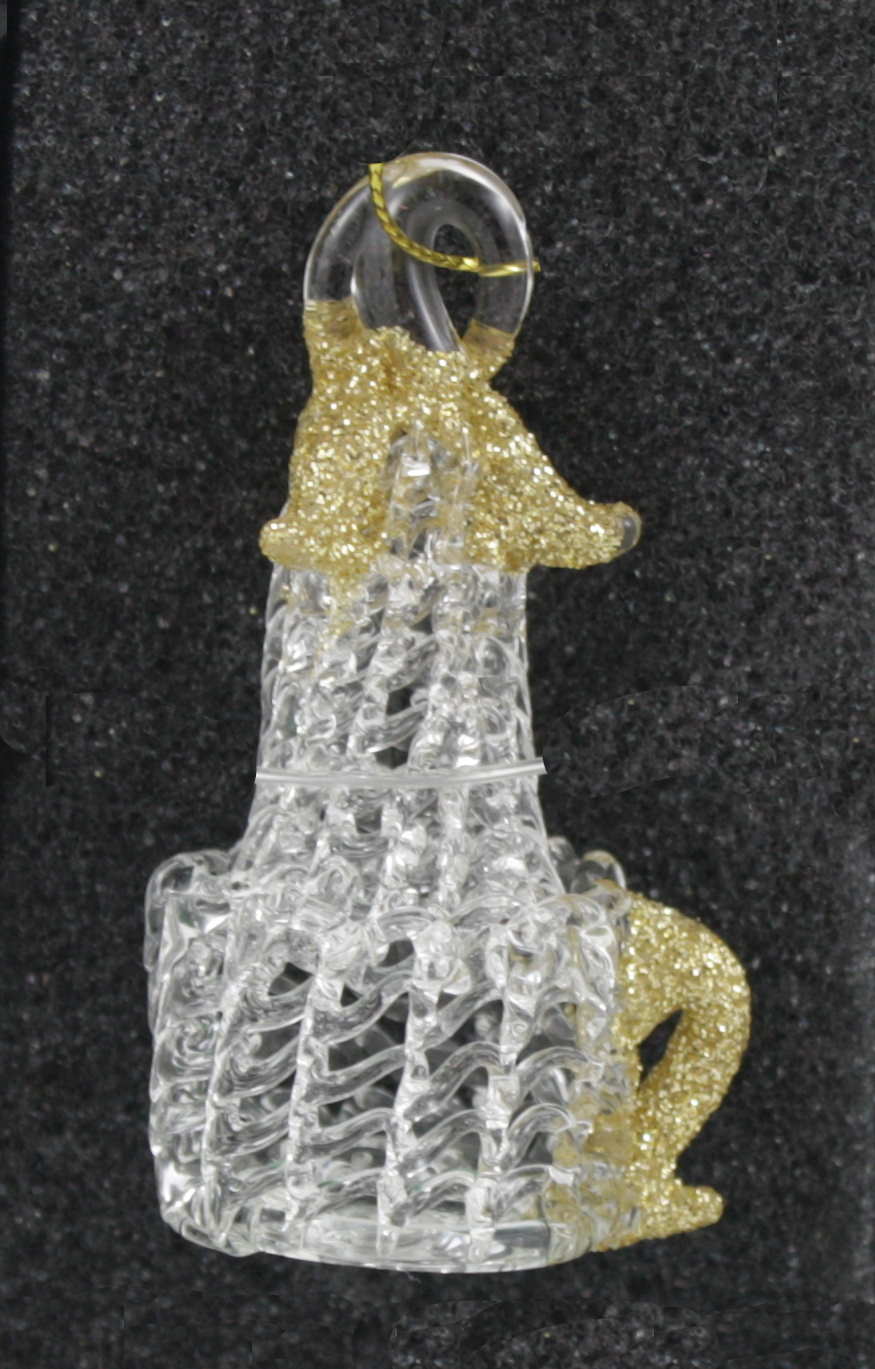 Spunglass Ornament - Gold Reindeer