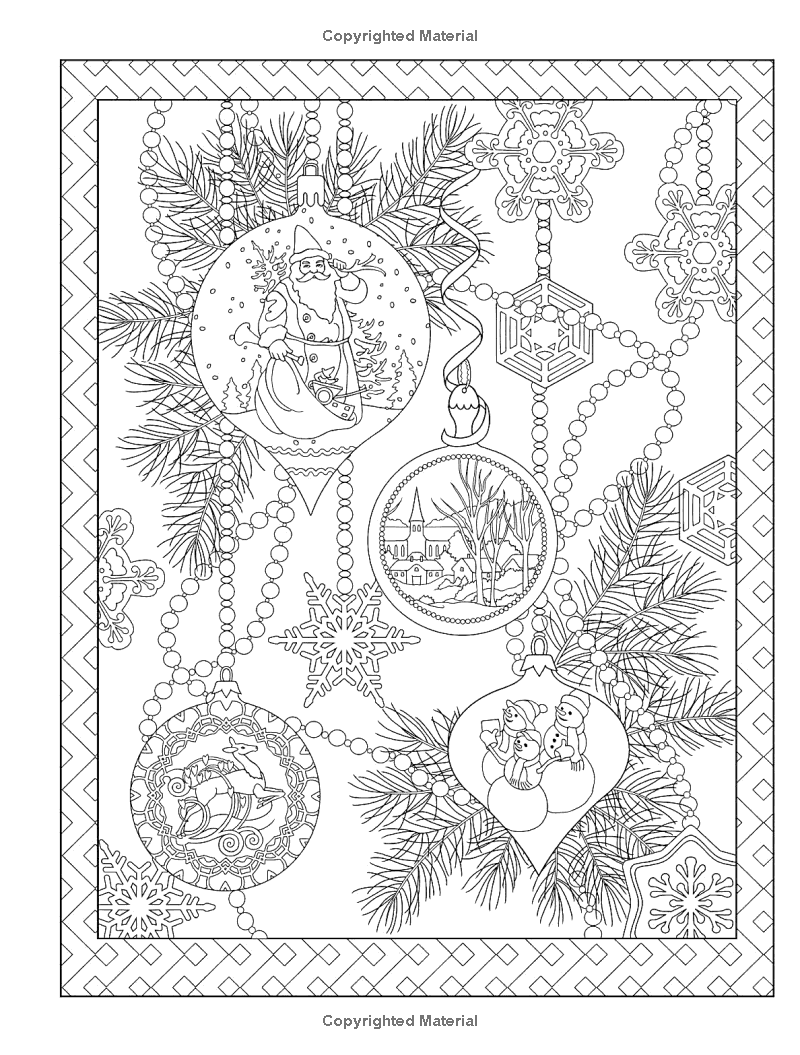 Christmas Ornaments Coloring Book
