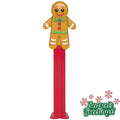 Christmas Pez Dispenser with 3 Rolls of Candy - Gingerbread Man