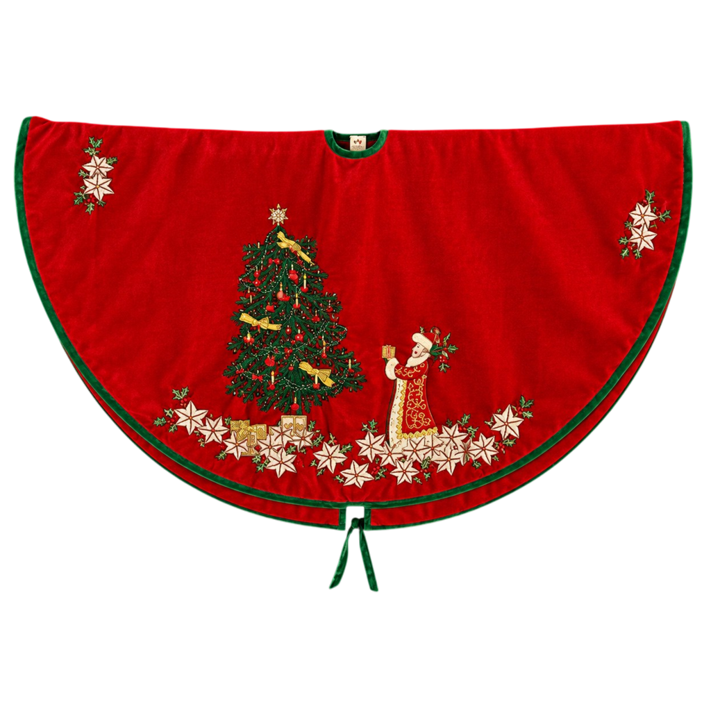 56 Inch Red Velvet Santa Tree Treeskirt