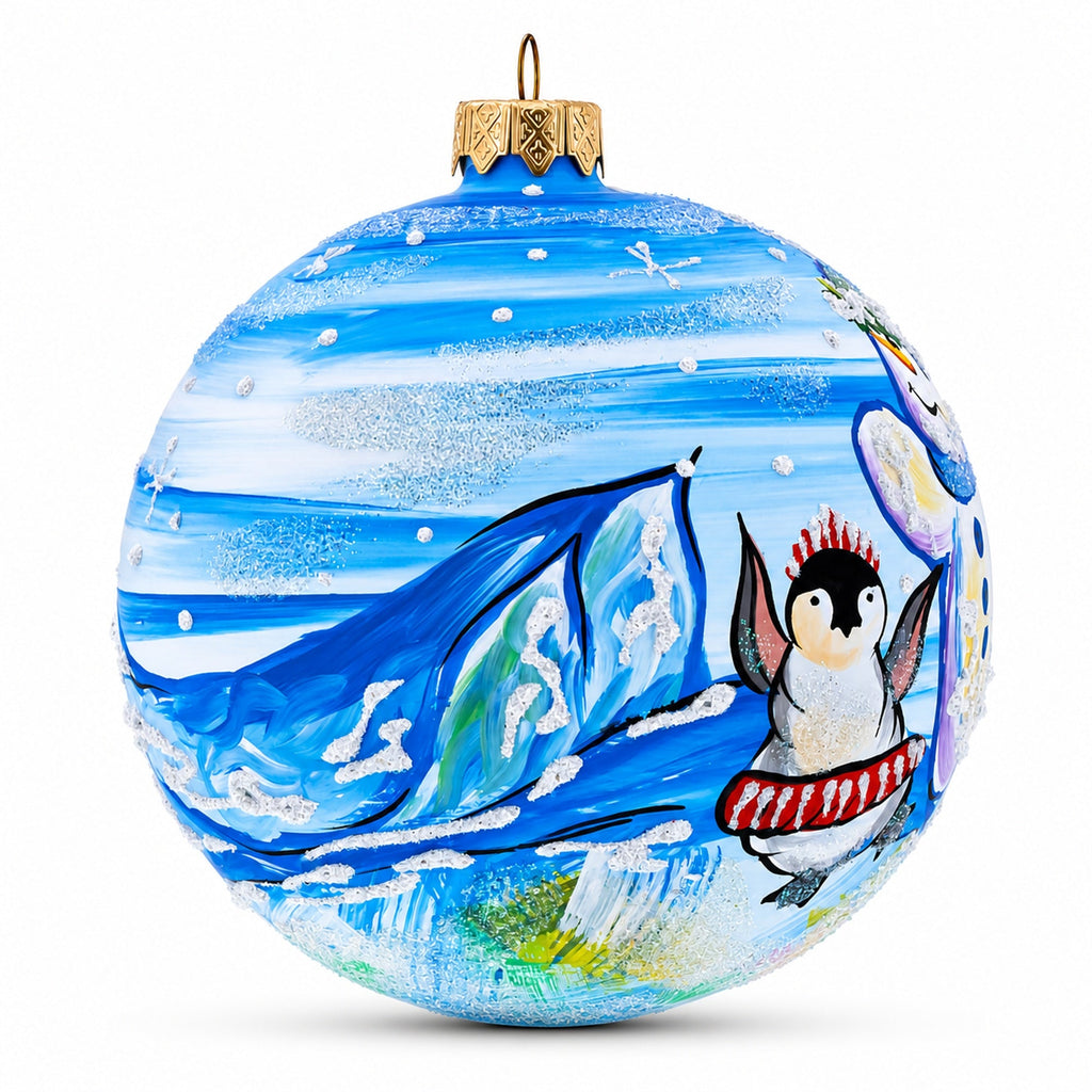 Glass Ball Christmas Ornament 4 Inches