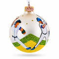 Baseball Glass Ball Christmas Ornament 3.25 Inches