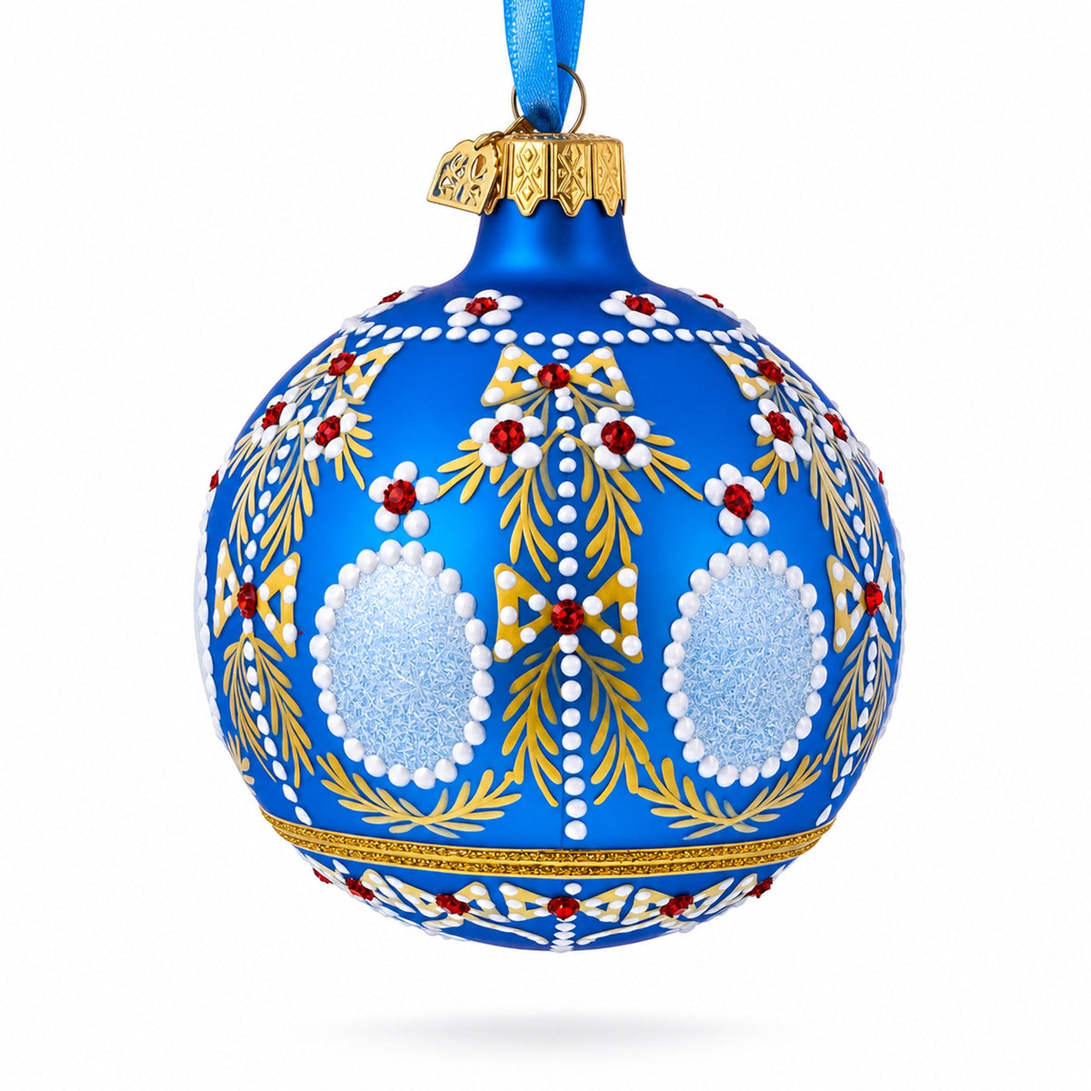 1908 Regal Alexander Palace Royal Glass Ball Christmas Ornament 3.25 Inches