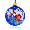 Bowling Glass Ball Christmas Ornament 3.25 Inches