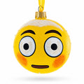 Rolling Eyes Facial Expressions Glass Ball Christmas Ornament 3.25 Inches