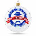 Father's Day Glass Ball Christmas Ornament 4 Inches