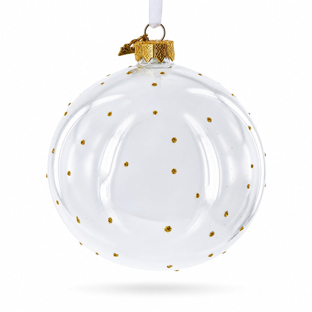 Panda Bears on Tree Branch Glass Ball Christmas Ornament 4 Inches
