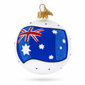 Flag of Australia Glass Ball Christmas Ornament 3.25 Inches