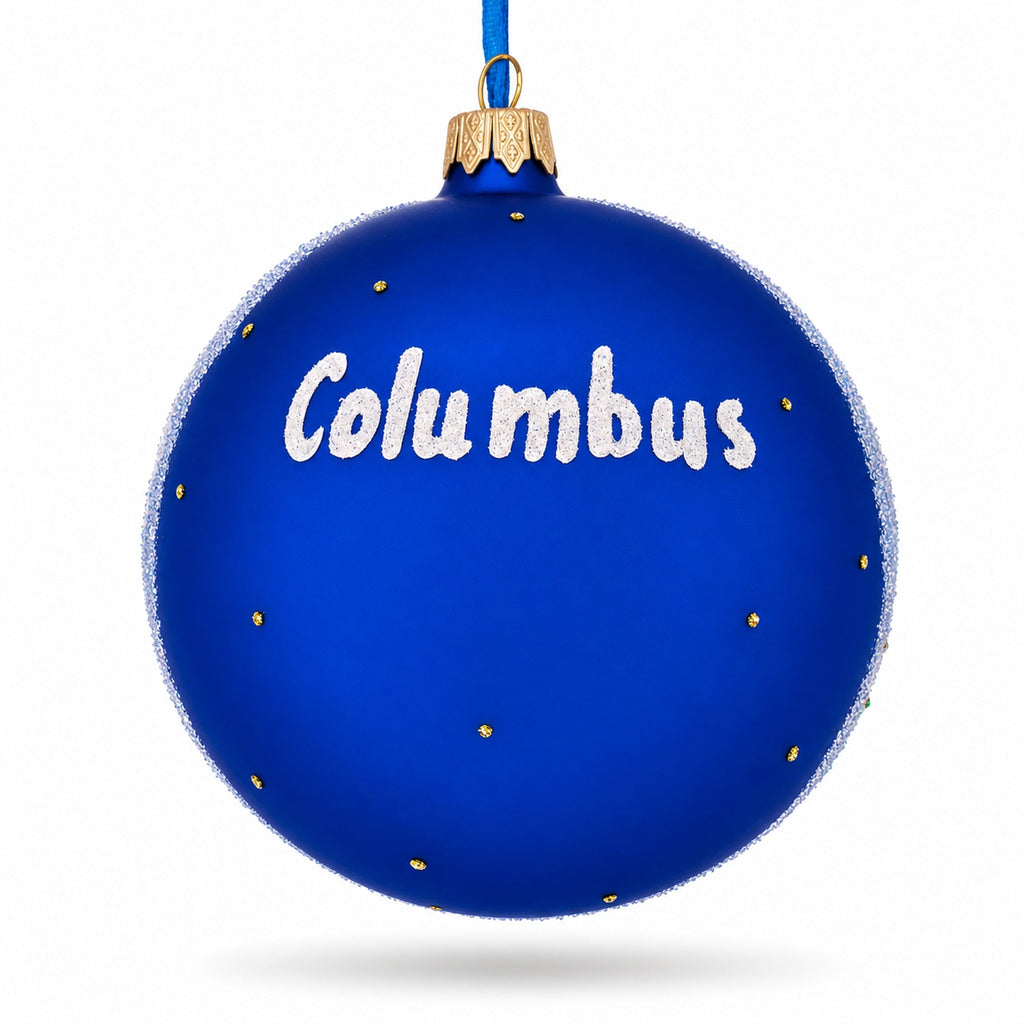 Columbus, Ohio, USA Glass Ball Christmas Ornament 4 Inches