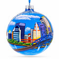 Jacksonville, Florida Glass Ball Christmas Ornament 4 Inches
