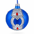 French Designer Luxury Ring Glass Ball Christmas Ornament 3.25 Inches
