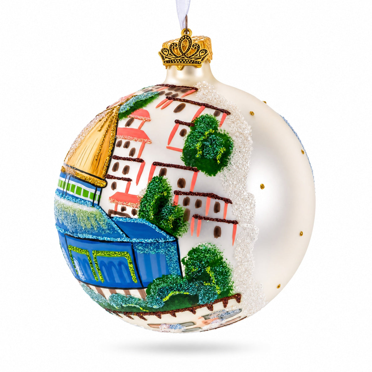 Western Wall, Temple Mount, Jerusalem, Israel Glass Ball Christmas Ornament 4 Inches