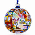1913 'Paris Through the Window' by Marc Chagall Artistic Glass Ball Christmas Ornament 4 Inches