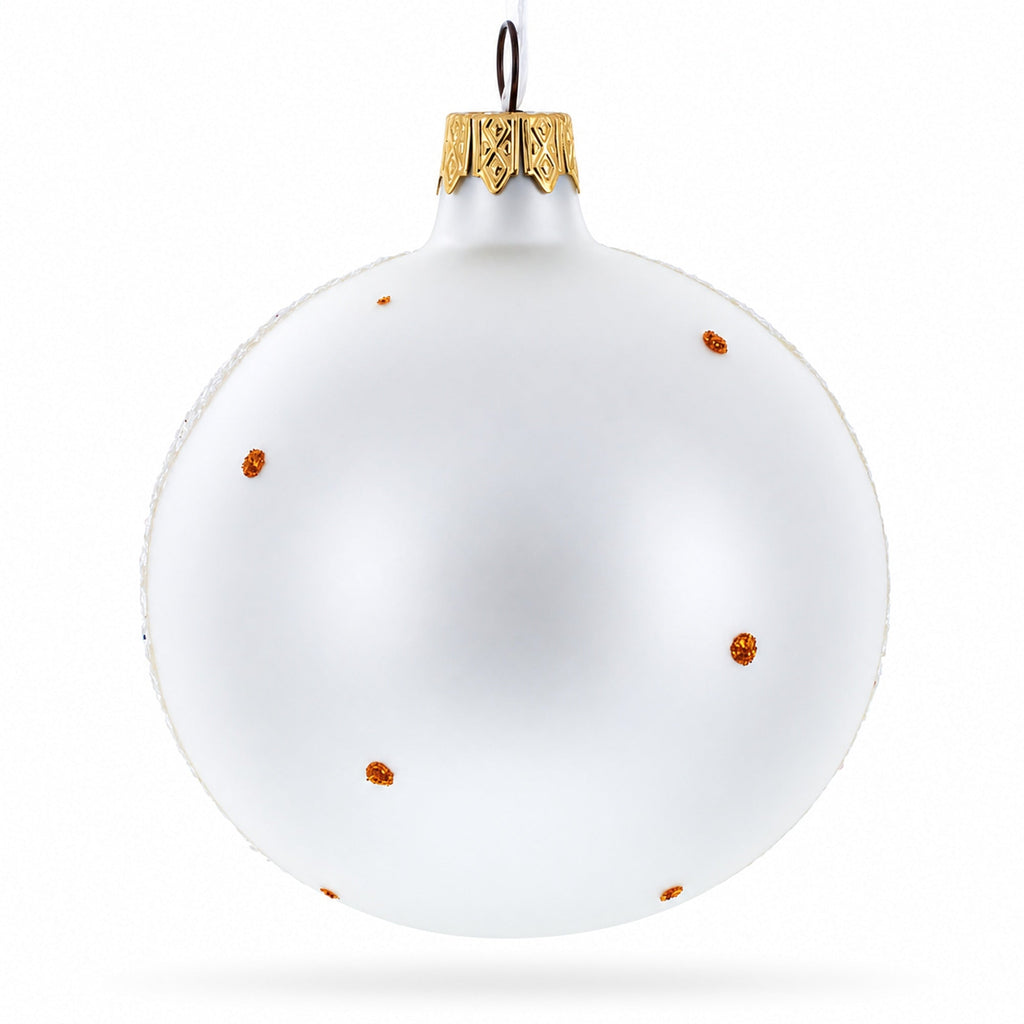 Turkey and Veggies Glass Ball Christmas Ornament 3.25 Inches