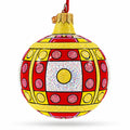 Building Blocks Glass Ball Christmas Ornament 3.25 Inches