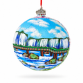 Iguazu Falls, Brazil and Argentina Glass Ball Christmas Ornament 4 Inches