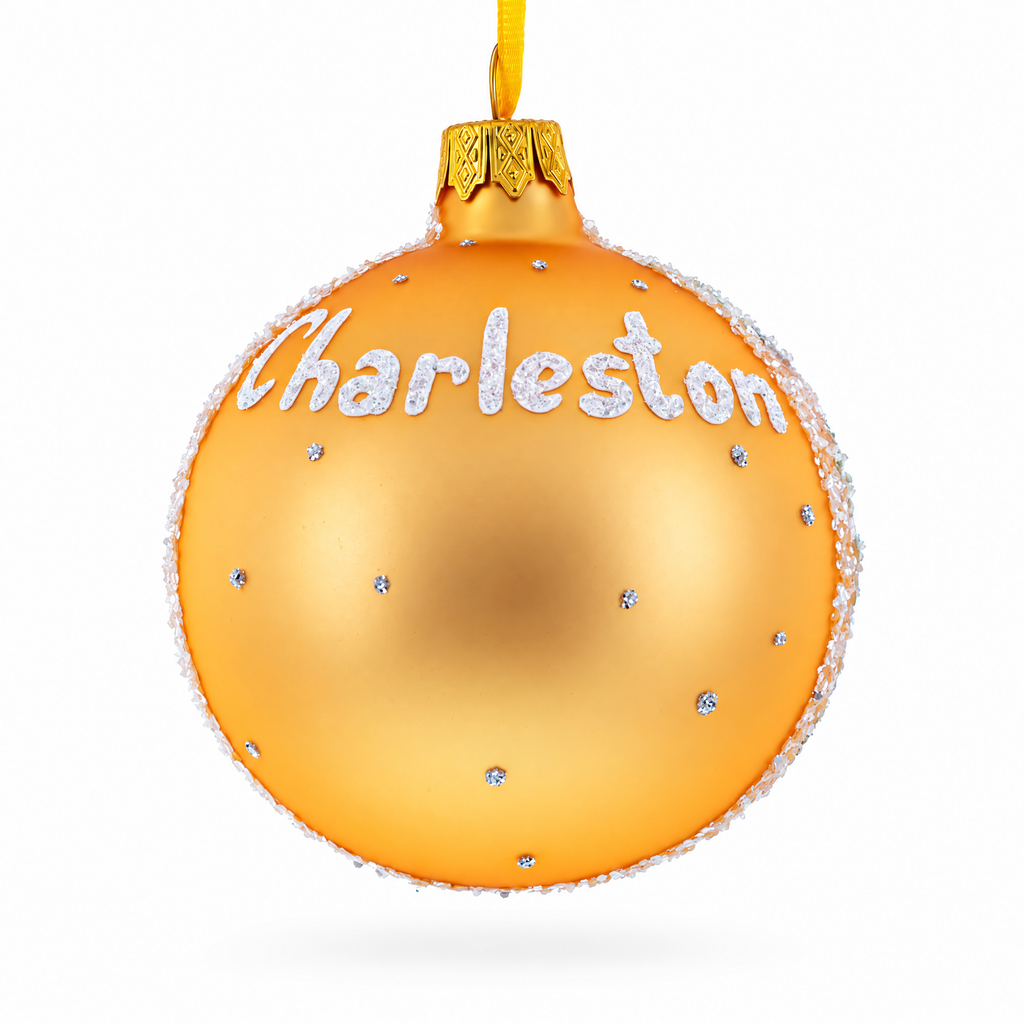 Joe Riley Waterfront Park, Charleston, South Carolina Glass Ball Christmas Ornament 3.25 Inches