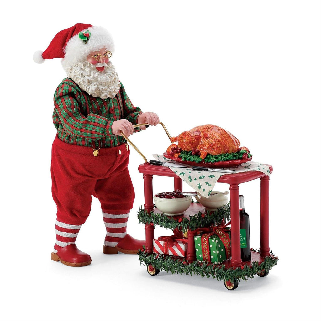 Santa Bringing Turkey Dinner
