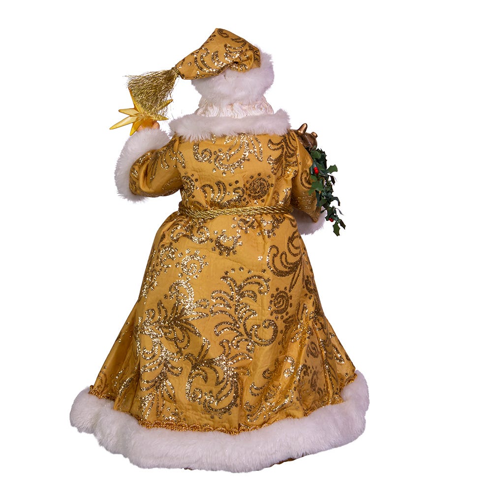 Battery-Operated LED Fabriche Nativity Santa