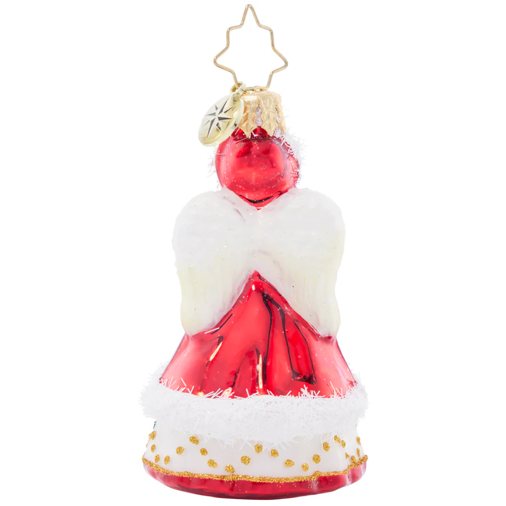 Christopher Radko Little Gem Glass Ornament - Holiday Joy Angel